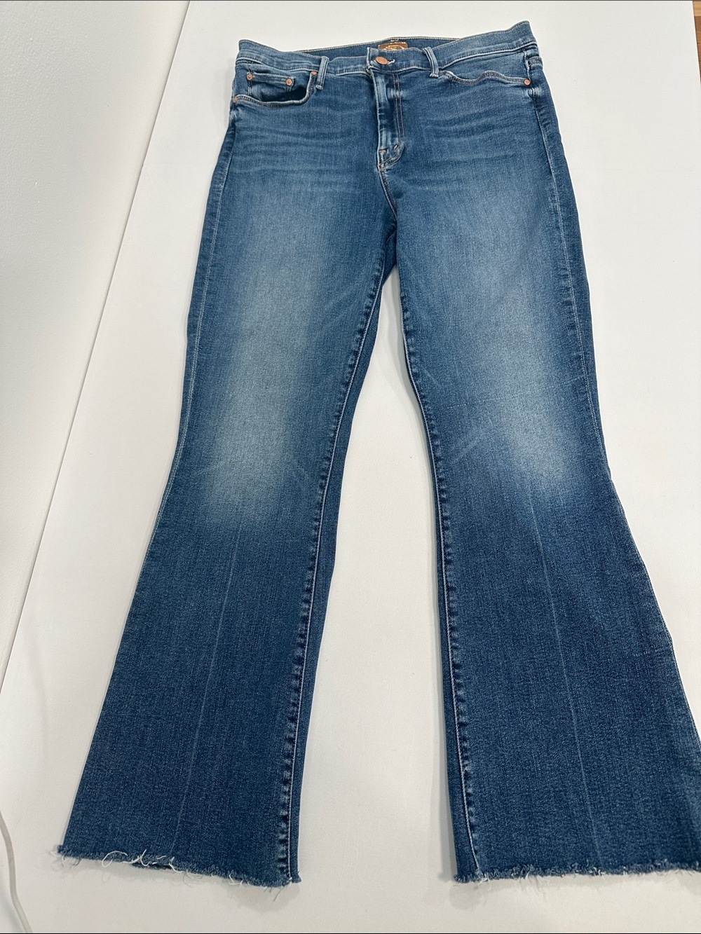 MOTHER THE WEEKENDER FRAY JEANS